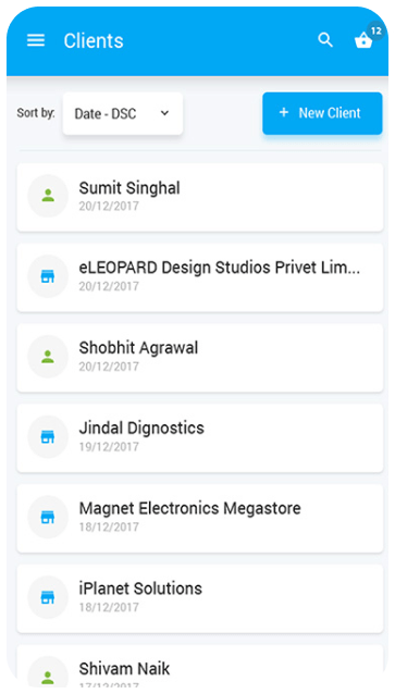 Manage Client Page
