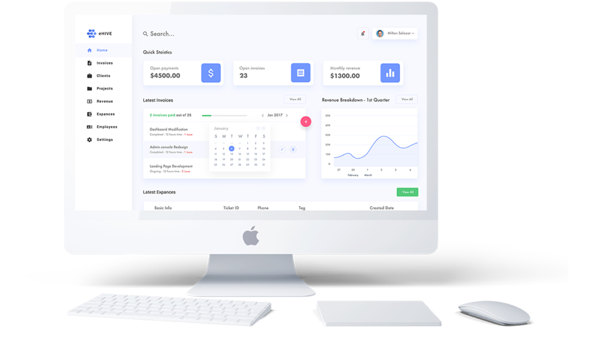 eHIVE screen